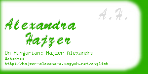 alexandra hajzer business card